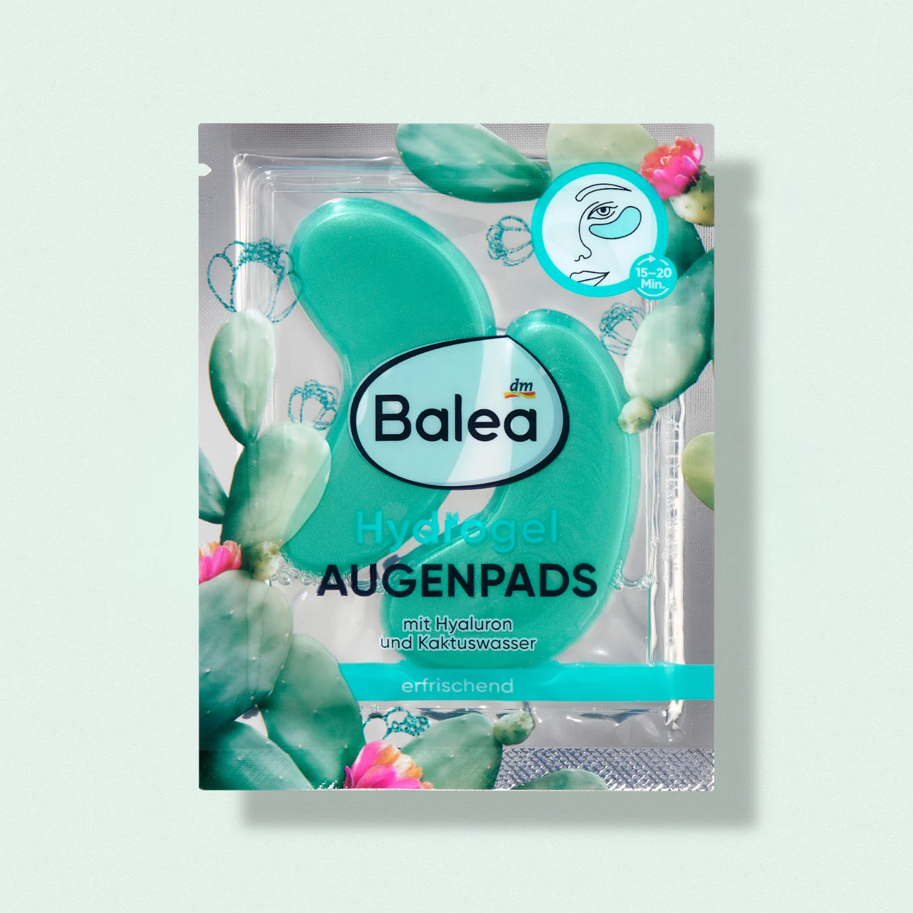 Balea Hydrogel Eye Pads Cactus Water (1 Pair), 2 pcs